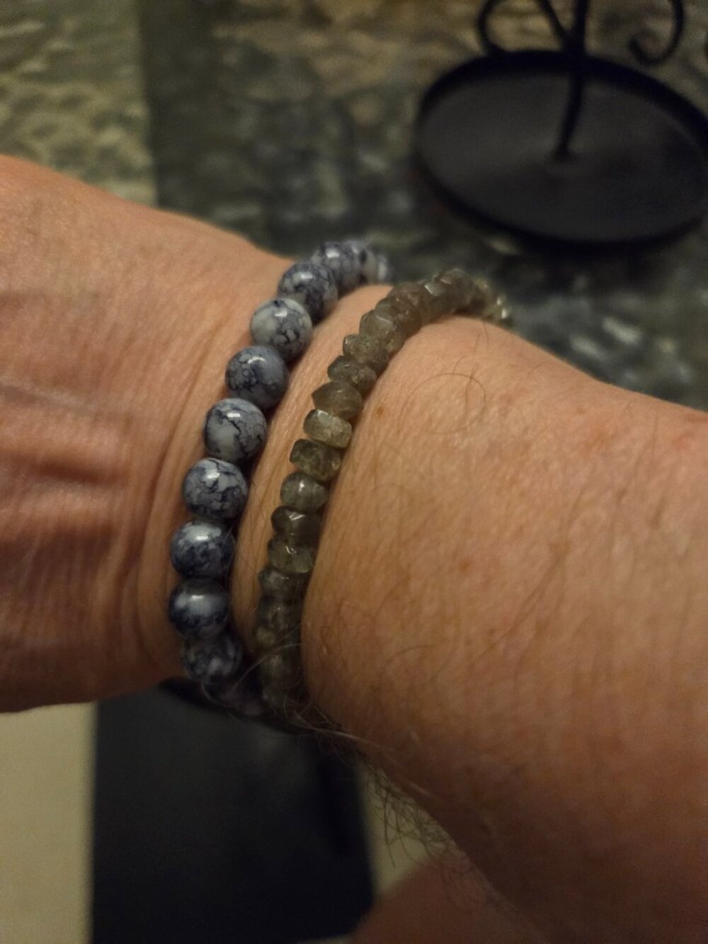 Two natural stone bracelets
